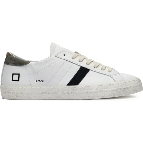 Leather Low Sneakers with Embossed Logo , male, Sizes: 7 UK, 8 UK, 10 UK, 11 UK - D.a.t.e. - Modalova