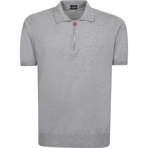 Zippered Cotton Polo Shirt , male, Sizes: M, S - Kiton - Modalova
