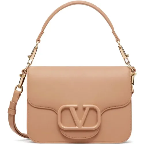 Smooth Leather Shoulder Bag with Platinum Hardware , female, Sizes: ONE SIZE - Valentino Garavani - Modalova