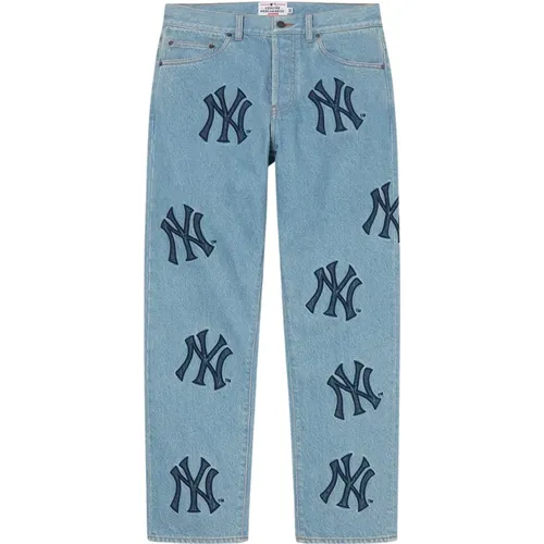 Limited Edition New York Yankees Jeans , male, Sizes: W32, W34, W30 - Supreme - Modalova