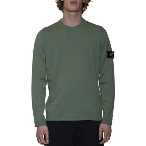 Cotton Knitwear with Rolled Cuffs , male, Sizes: XL - Stone Island - Modalova