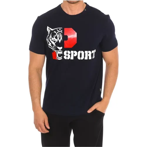 Kurzarm T-Shirt mit Markendruck,T-Shirt mit kurzem Ärmel und Markendruck - Plein Sport - Modalova