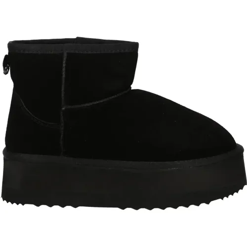 Fur platform ankle boot , female, Sizes: 3 UK, 7 UK, 6 UK, 8 UK, 5 UK, 4 UK - Gaëlle Paris - Modalova