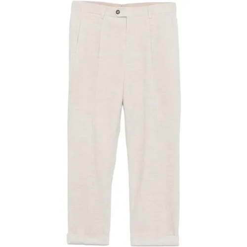 Cotton-Cashmere Blend Corduroy Trousers , male, Sizes: XL, M - Hugo Boss - Modalova