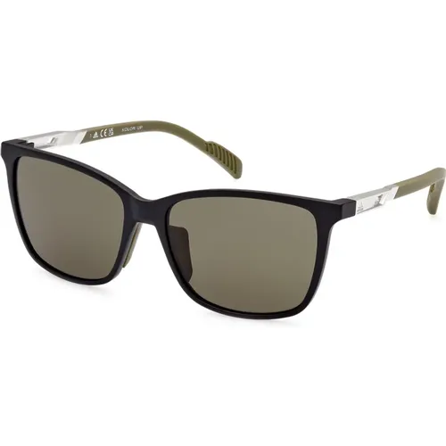Sonnenbrille,Sportliche Sonnenbrille mit grünen Gläsern - Adidas - Modalova