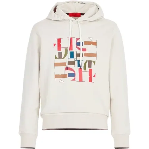 Embroidered Hoodie with Deconstructed Initials , male, Sizes: L, M - Carolina Herrera - Modalova