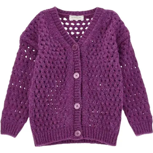 Lila Enten Cardigan Pullover - Monnalisa - Modalova