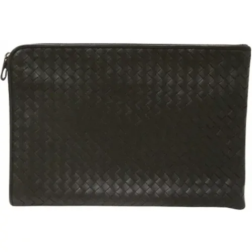 Pre-owned Leather clutches , female, Sizes: ONE SIZE - Bottega Veneta Vintage - Modalova