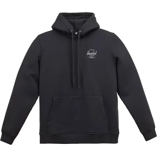 Basic Hoodie Herren Schwarz Baumwolle , Herren, Größe: XL - Herschel - Modalova