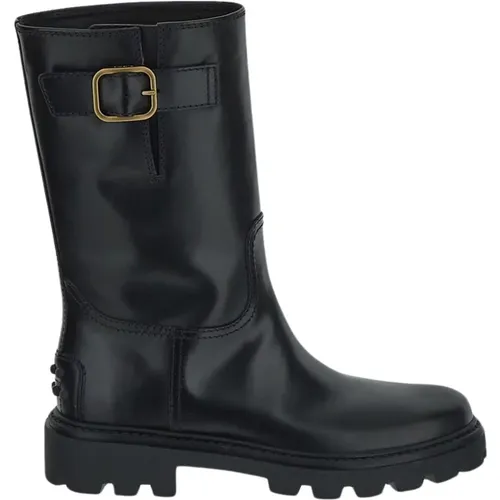 Leather Buckle Strap Boot , female, Sizes: 4 UK, 6 UK, 6 1/2 UK, 5 UK, 7 UK - TOD'S - Modalova