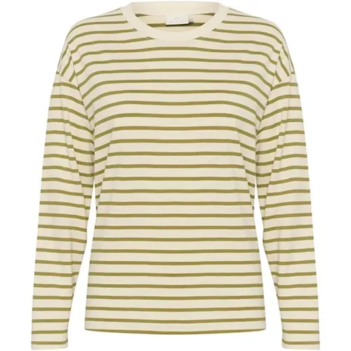 Striped Long Sleeve T-Shirt , female, Sizes: S, L, M, XL, 2XL, XS - Kaffe - Modalova