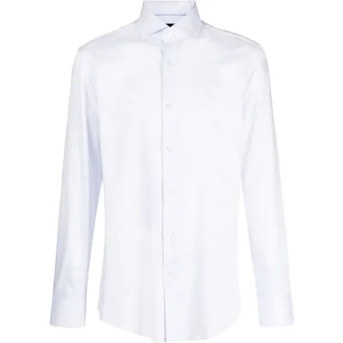 H Hank-Spread micro pattern shirt , male, Sizes: 2XL, 4XL - Hugo Boss - Modalova