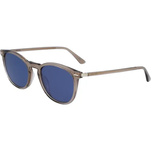 Ck22533S Sonnenbrille, Austern/Blau,Havana/Blau Sonnenbrille,Schwarze/Graue Blaue Sonnenbrille,Butterscotch/Grüne Sonnenbrille - Calvin Klein - Modalova