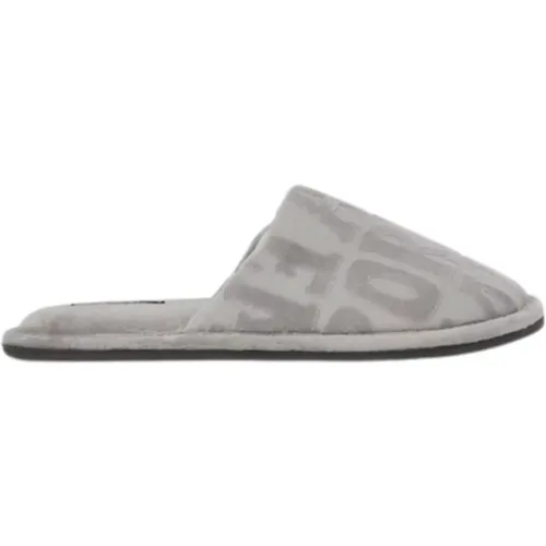 Grey Slip-On Sandals , male, Sizes: 7 UK - Emporio Armani - Modalova