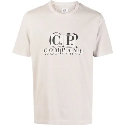 Patch Logo Cotton T-Shirt , male, Sizes: S, M - C.P. Company - Modalova