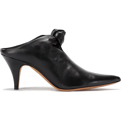 Leather Sabot with Knot Heel , female, Sizes: 5 UK, 6 UK, 4 UK, 3 UK, 5 1/2 UK - Khaite - Modalova