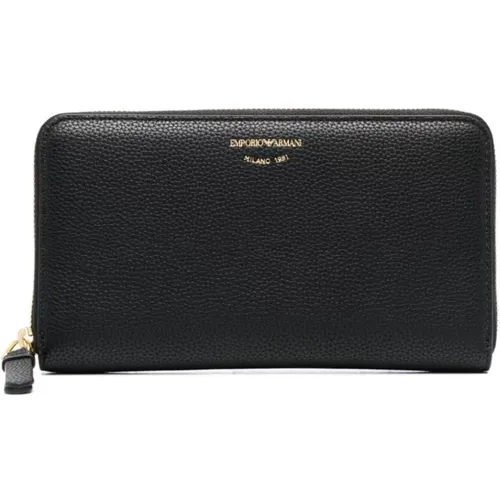 Nero Wallet 80001 , female, Sizes: ONE SIZE - Emporio Armani - Modalova