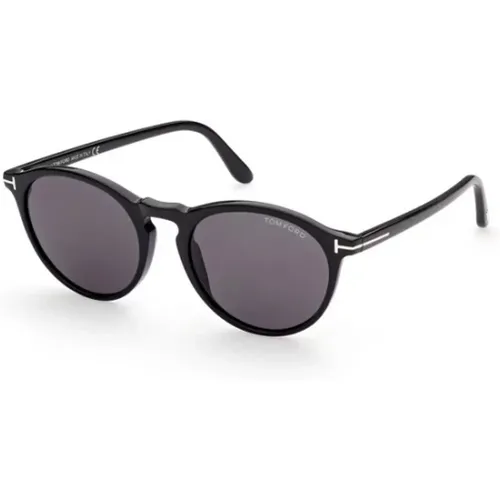 Glänzende Schwarze Sonnenbrille Ft0904 Modell , unisex, Größe: 50 MM - Tom Ford - Modalova