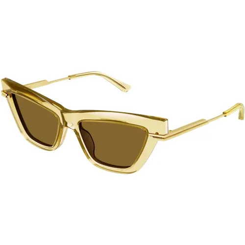 Bronze Sonnenbrillen Bv1241S , Damen, Größe: 54 MM - Bottega Veneta - Modalova