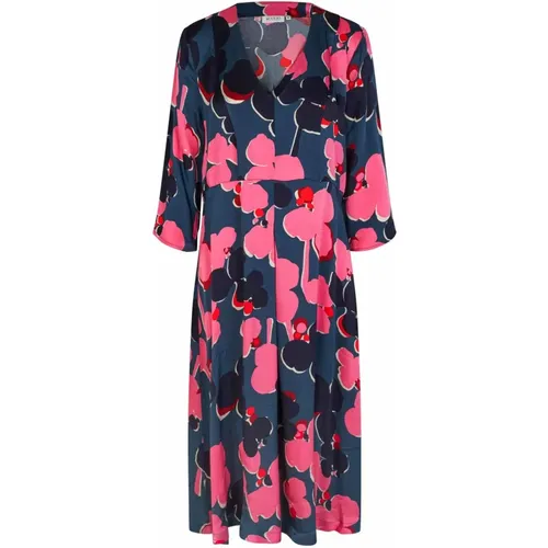 Confetti Print Dress with V-Neck , female, Sizes: L - Masai - Modalova