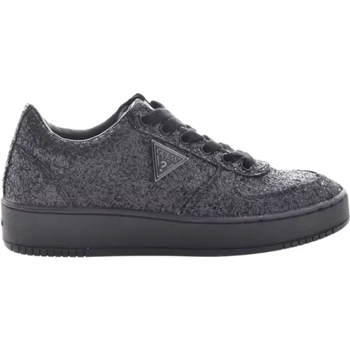 Niedrig geschnittene perforierte Sneaker , Damen, Größe: 37 EU - Guess - Modalova