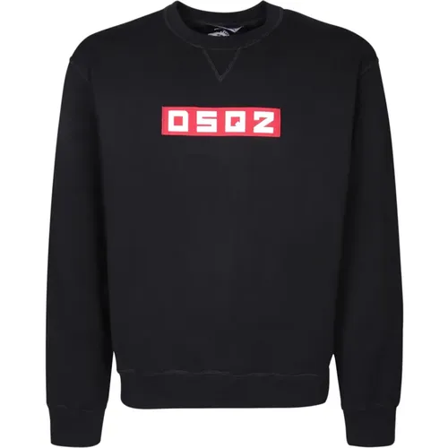 Schwarzer Sweatshirt Ss24 Herrenmode , Herren, Größe: S - Dsquared2 - Modalova