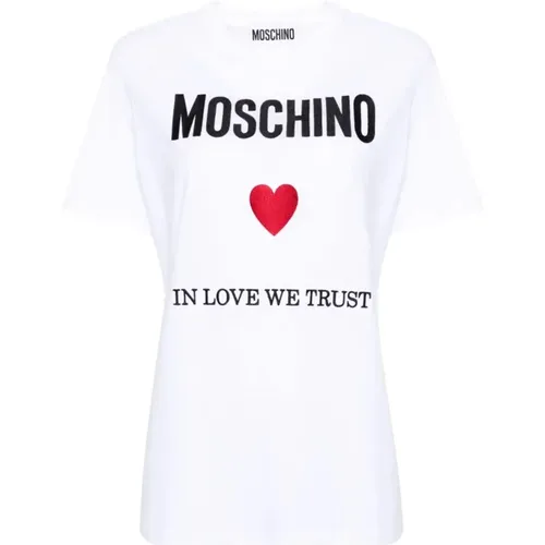 Classic T-Shirt , female, Sizes: S, 2XS, XS - Moschino - Modalova