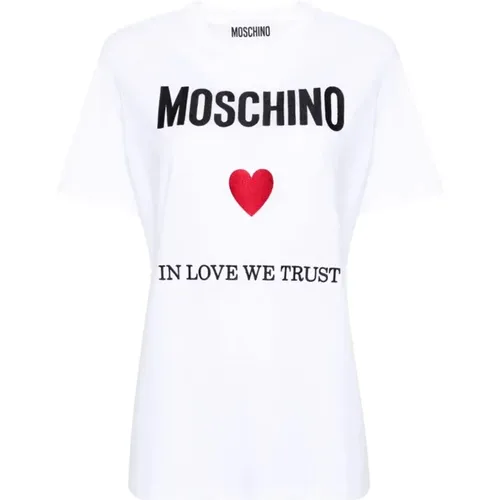 Classic T-Shirt , female, Sizes: S, 2XS, XS, M - Moschino - Modalova