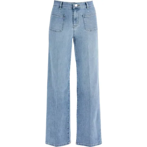 High-Waist Bardot Jeans aus Denim , Damen, Größe: W25 - Frame - Modalova