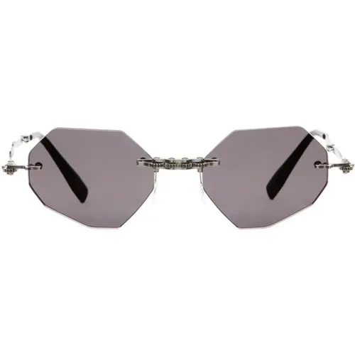 Geometric Metal Frame Sunglasses , unisex, Sizes: 51 MM - Kuboraum - Modalova