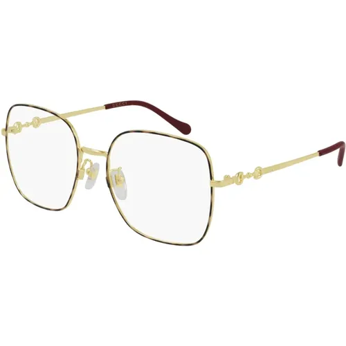 Gold Havana Brillengestelle,Brille Gg0883Oa 001 gold gold transparent - Gucci - Modalova