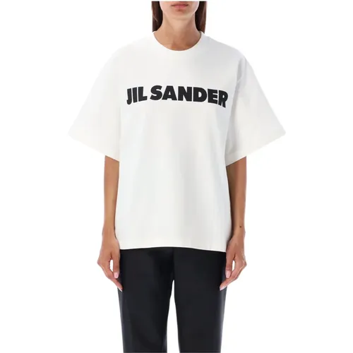 Comfortable Oversized T-Shirt with Lettering , female, Sizes: XS, M, S - Jil Sander - Modalova