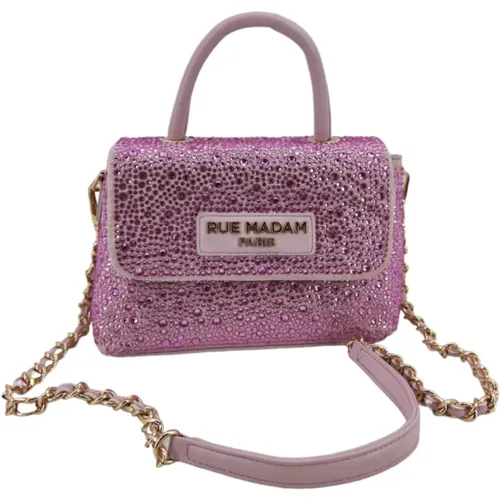 Crystal Handbag with Chain Strap , female, Sizes: ONE SIZE - Rue Madam - Modalova