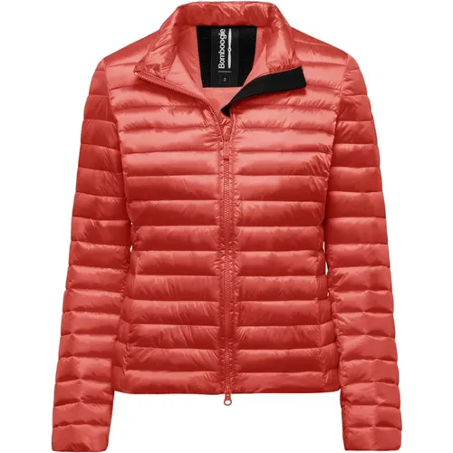 Bright Nylon Jacket with Feather-Effect Padding , female, Sizes: M, S, XS, 2XL - BomBoogie - Modalova