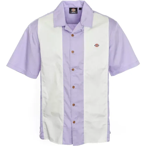 Cotton Satin Short Sleeve Shirt , male, Sizes: XS, S - Dickies - Modalova