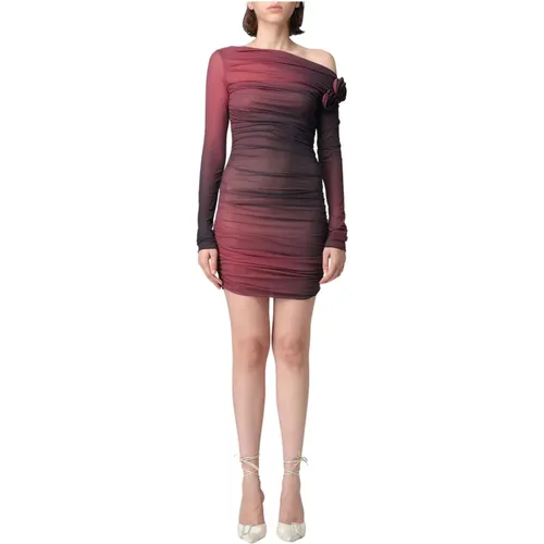 Rose Print Jersey Dress , female, Sizes: M - Blumarine - Modalova