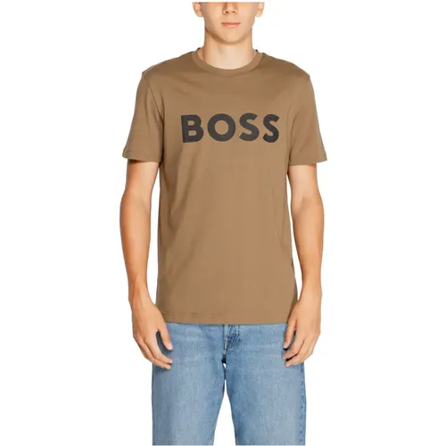 Herbst/Winter Baumwoll T-Shirt Kollektion , Herren, Größe: M - Hugo Boss - Modalova