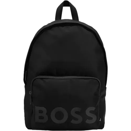 Nylon Backpack with Logo , male, Sizes: ONE SIZE - Boss - Modalova