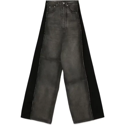 Weite Bein Schwarze Denim Jeans - MM6 Maison Margiela - Modalova