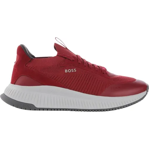 Knitted Sneakers for Men , male, Sizes: 9 UK, 7 UK, 11 UK, 10 UK - Boss - Modalova