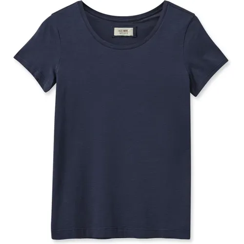 Navy Tee Top , female, Sizes: S, XL, M, L, XS - MOS MOSH - Modalova