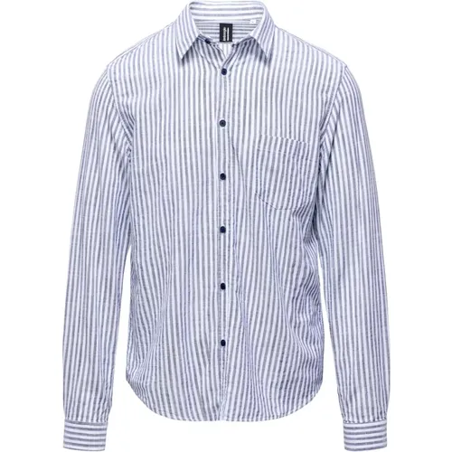 Linen/Cotton Striped Shirt , male, Sizes: XL, 2XL - BomBoogie - Modalova