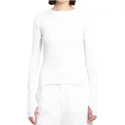 Weißes Langarm T-Shirt , Damen, Größe: M - Thom Krom - Modalova
