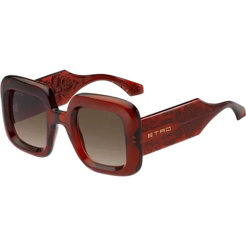 Brick/ Shaded Sonnenbrille , Damen, Größe: 48 MM - ETRO - Modalova