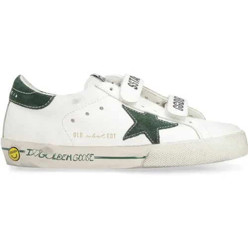 Klassische Ledersneaker,Vintage Low-Top-Sneaker mit Sternen-Patch - Golden Goose - Modalova