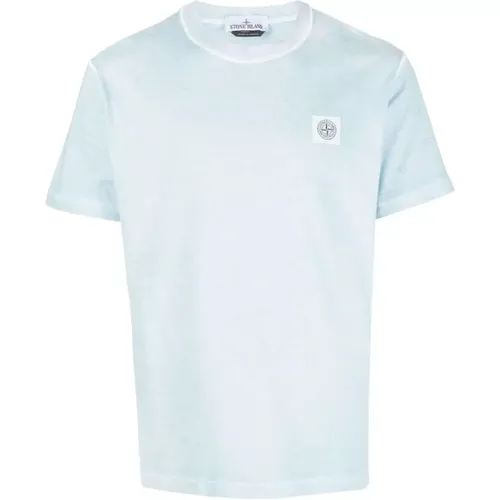 Light Cotton T-Shirt with Compass Patch , male, Sizes: M, S, XL, L - Stone Island - Modalova