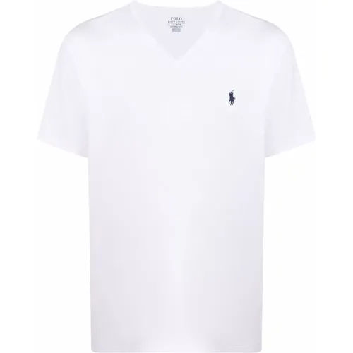 Cotton V-Neck Polo Shirt , male, Sizes: M, S - Ralph Lauren - Modalova