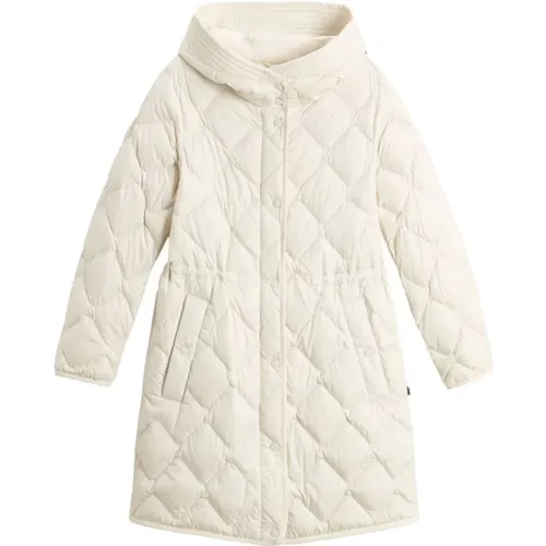 Milchcreme Parka , Damen, Größe: S - Woolrich - Modalova