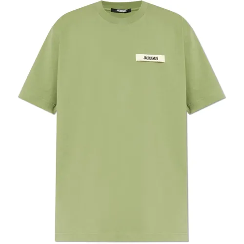 T-shirt with logo patch , male, Sizes: XL - Jacquemus - Modalova