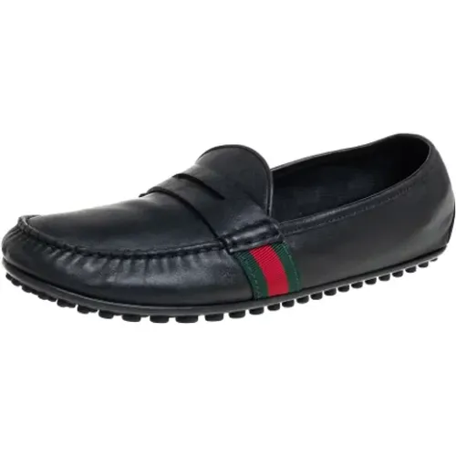 Pre-owned Leather flats , female, Sizes: 9 1/2 UK - Gucci Vintage - Modalova